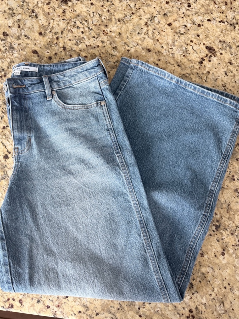 Celebrity Pink Light Blue Wide Leg High-Rise Jeans - Picture 4 of 4